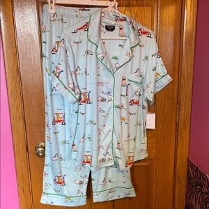Kate Spade Pajamas with Fun Dogs Golfing Print
